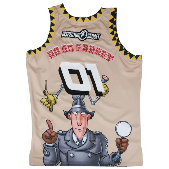 Inspector Gadget Men's Headgear Classics Premium Embroidered Basketball Jersey - Picture 2 of 4